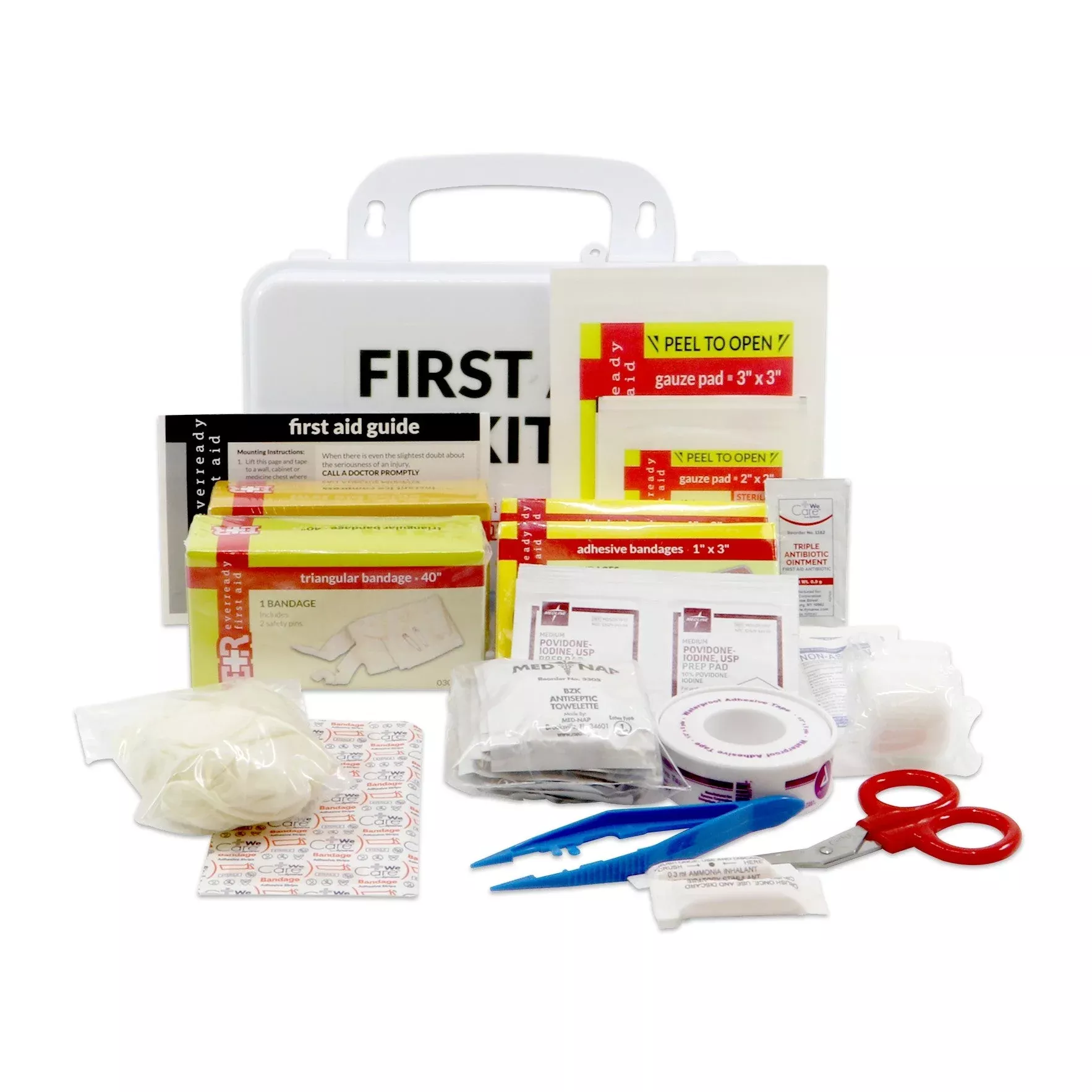 10 Person First Aid Kit with Plastic Case, Type III, ANSI A, OSHA Compliant