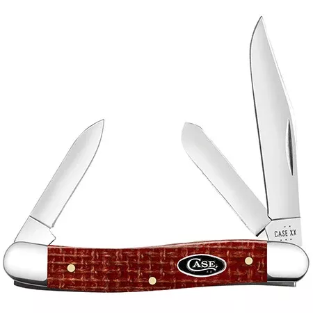 12272 MEDIUM STOCKMAN – DARK RED BURLAP MICARTA