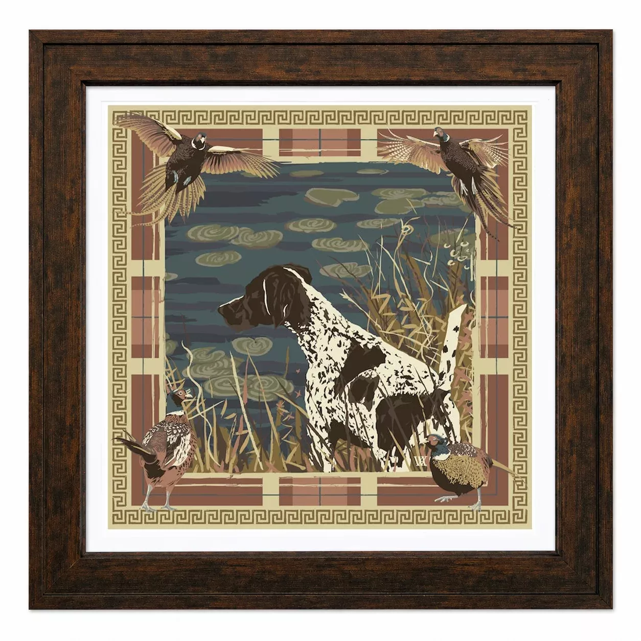16" Framed Paper Scarf Design Artwork