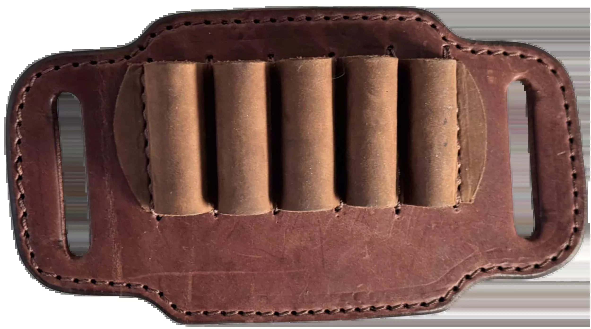 1791 Gunleather Ammo Belt Slide, Brown Leather Shotgun Shell Holder, 12 Gauge – HNTABS12BRWA
