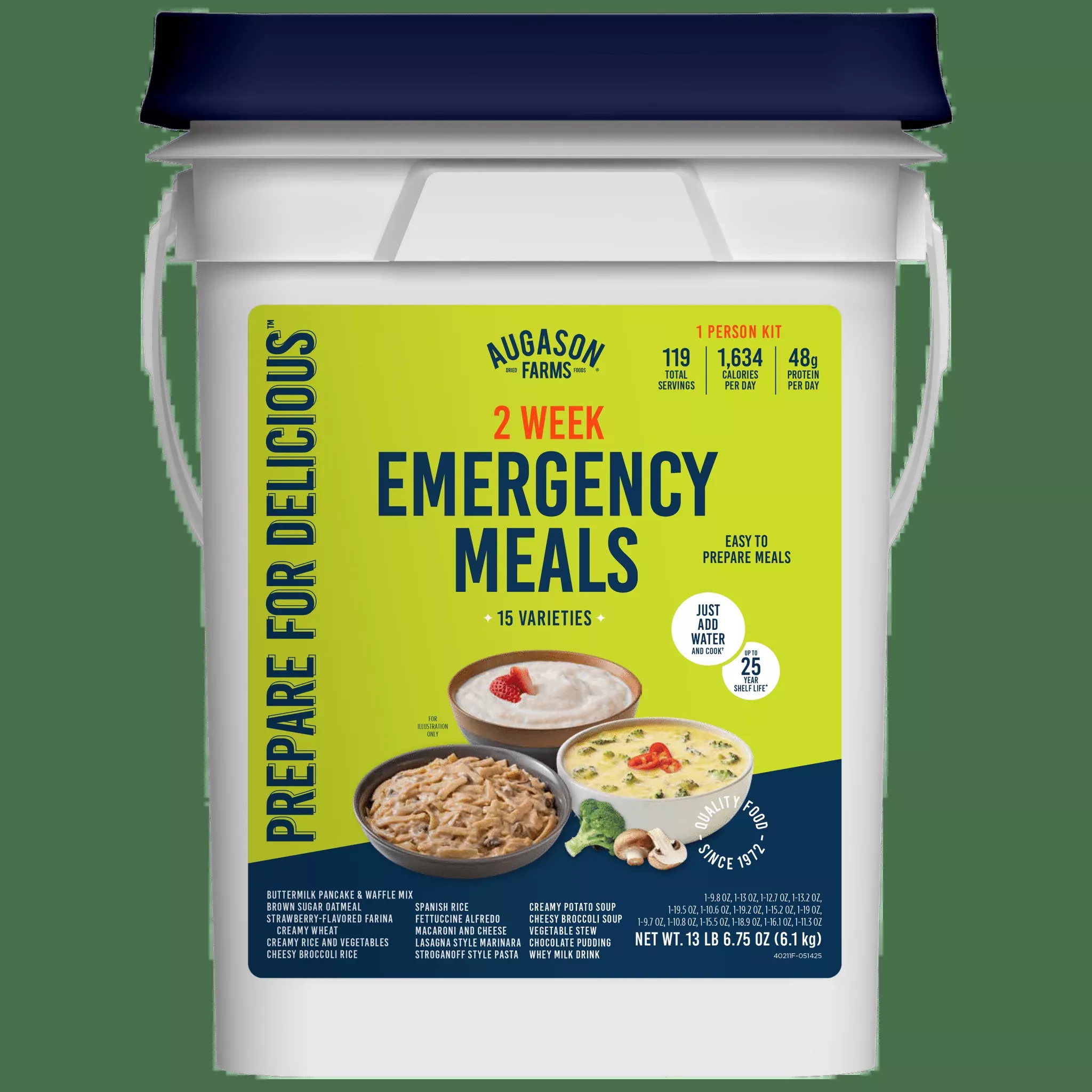 2-Week 1-Person Emergency Food Supply Kit, 119 Servings