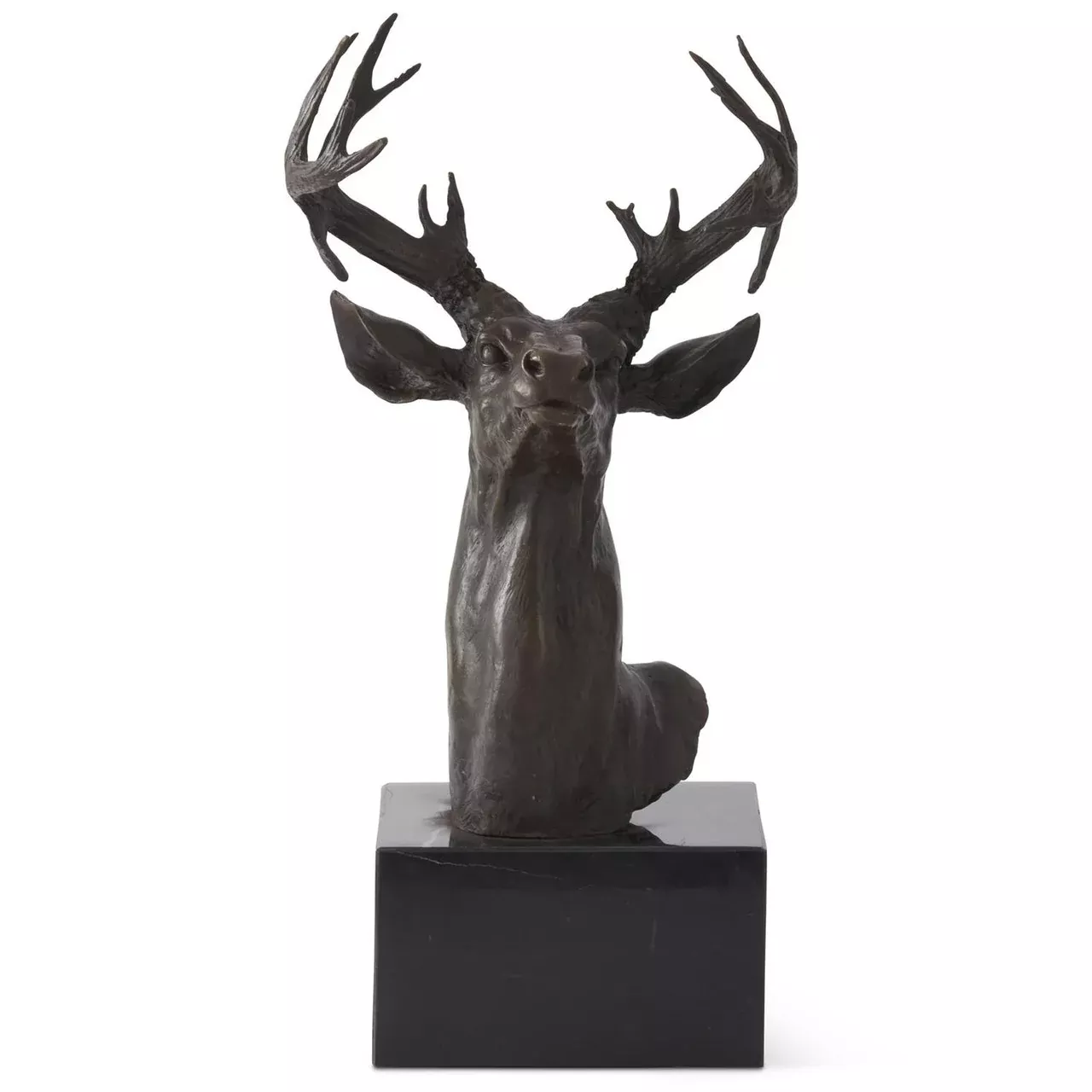 20" Bronze Deer Bust Sculpture