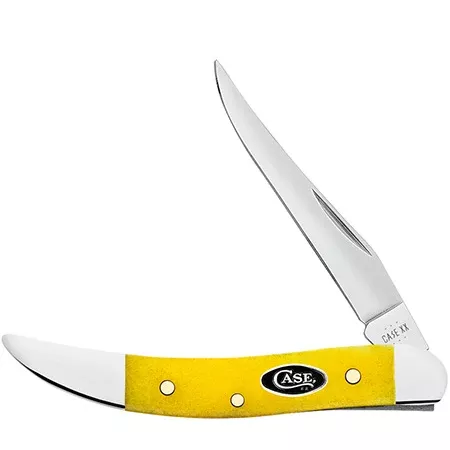 20035 TINY TOOTHPICK - SMOOTH YELLOW BONE - BLACK CASE OVAL SHIELD