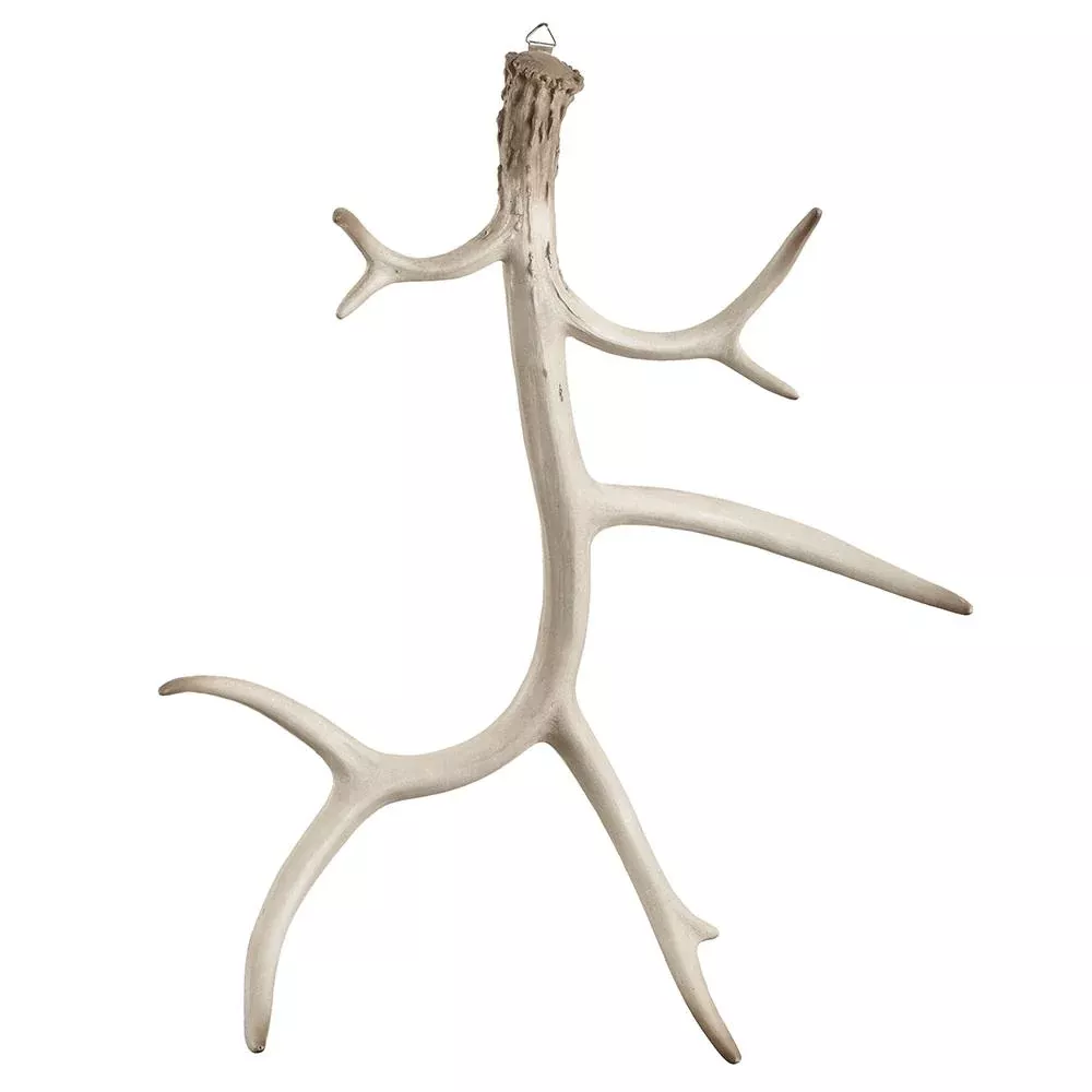 23.5" Antler Wall Deco Gray