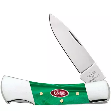 24415 LOCKBACK – GREEN PEARL KIRINITE – RED SPARXX OVAL SHIELD