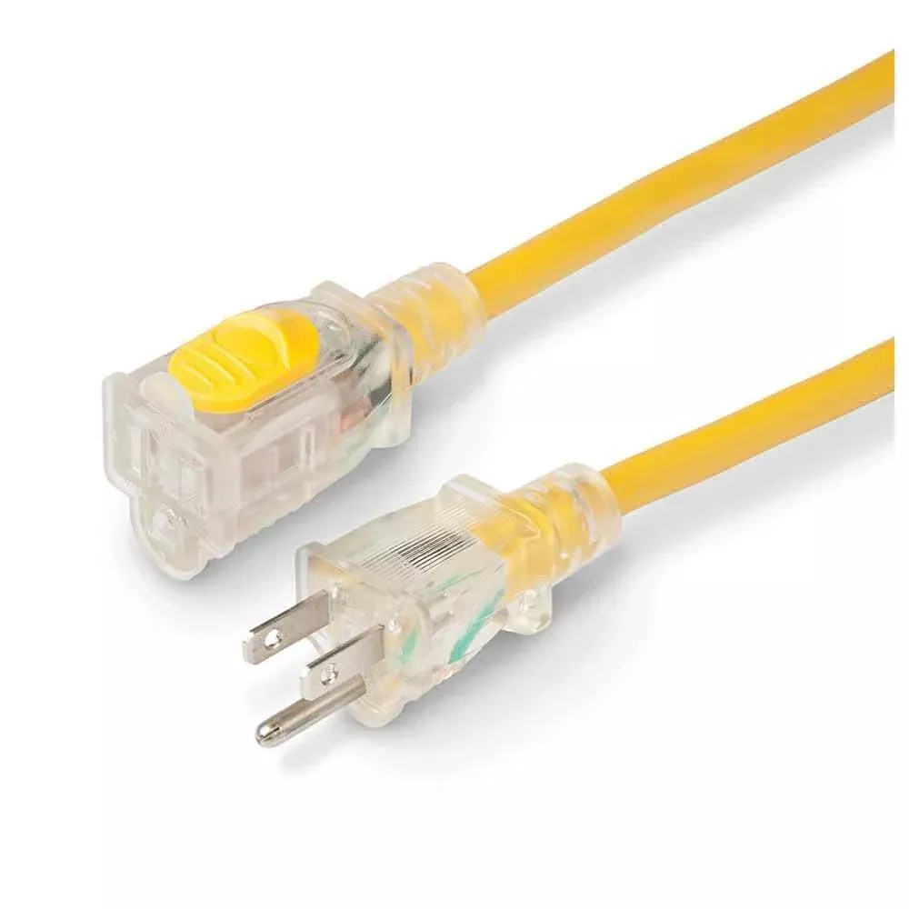 25’ 15 Amp Locking Extension Cord with Light