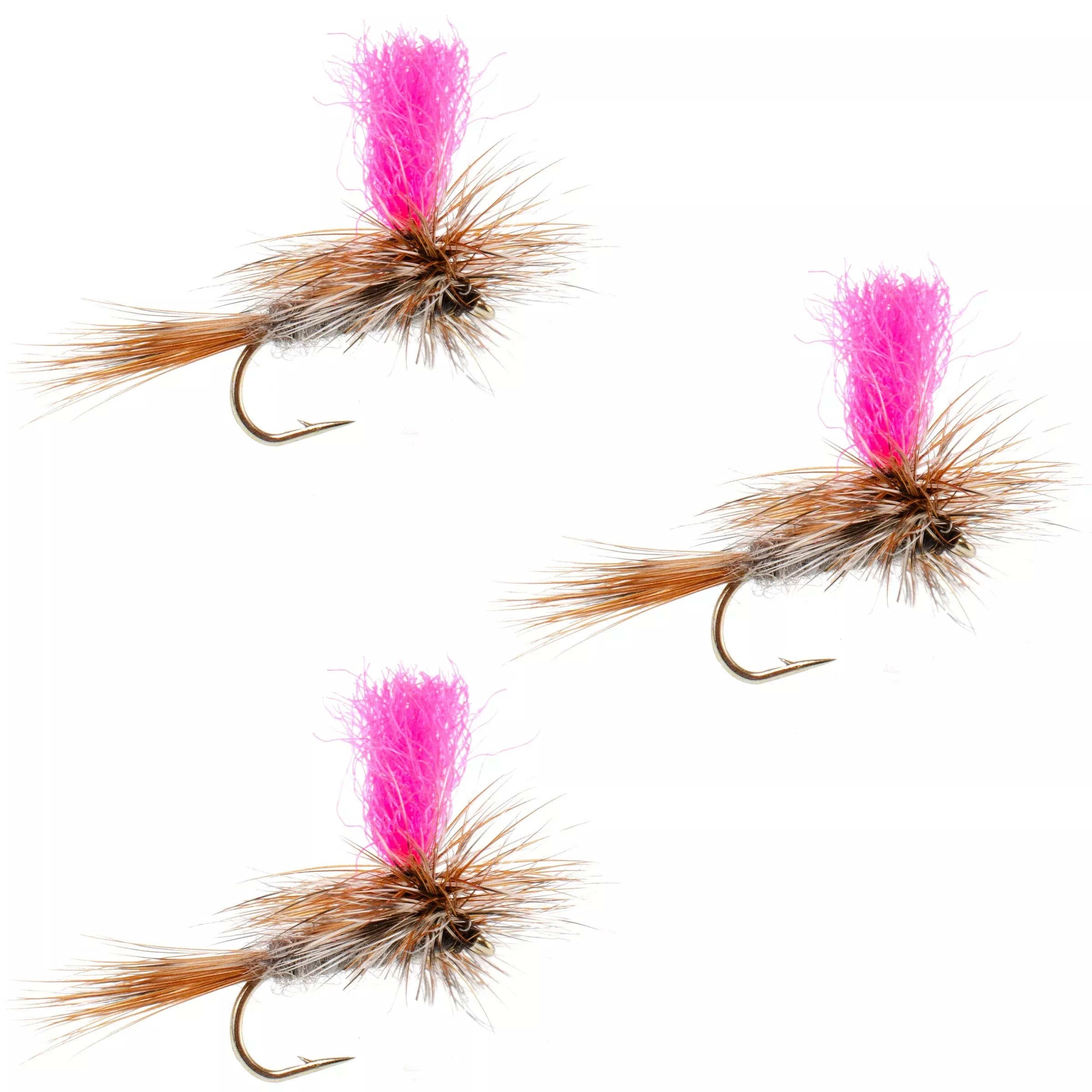 3 Pack Adams Hi-Viz Parachute Classic Dry Fly – Hook Size 18