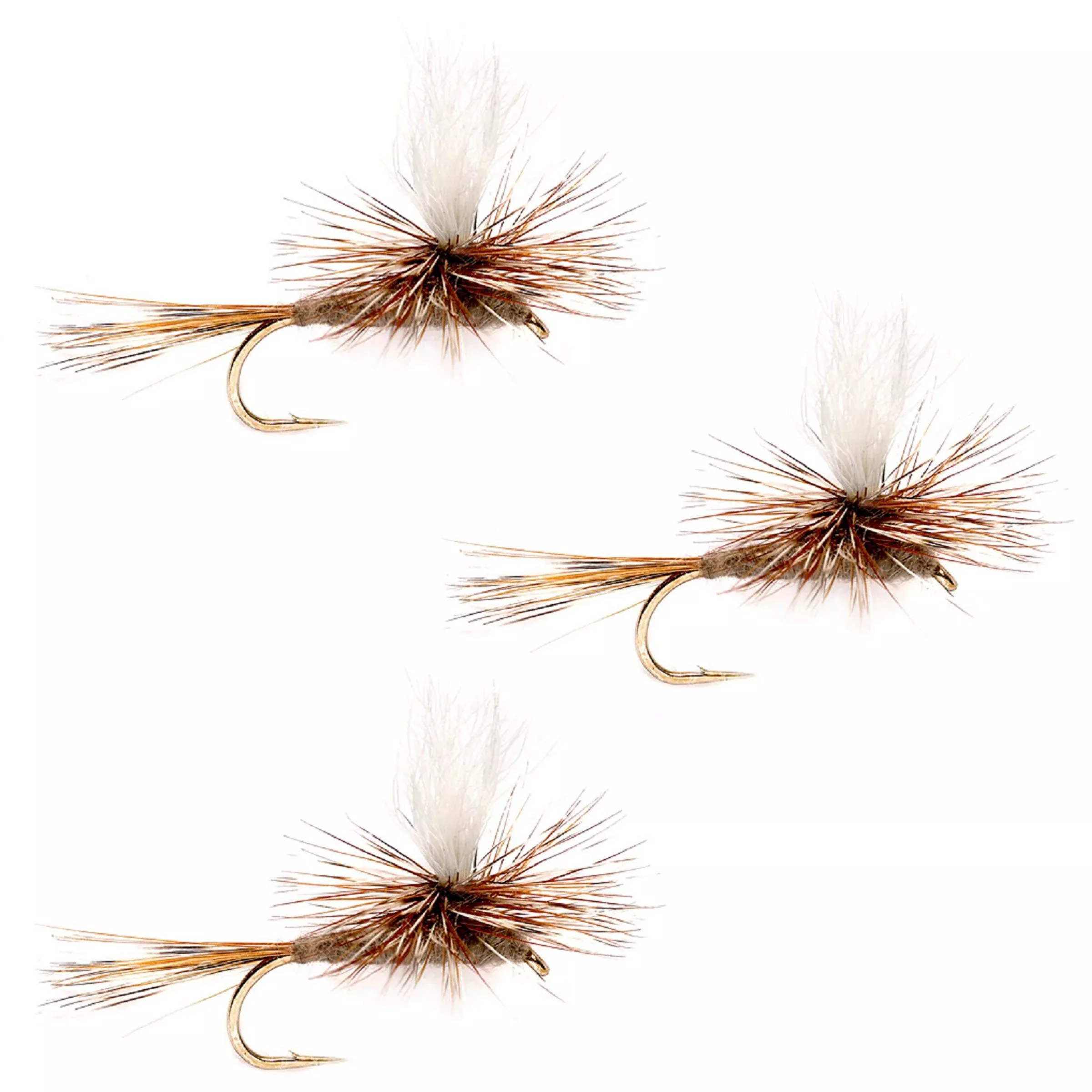 3 Pack Adams Parachute Classic Dry Fly – Hook Size 10