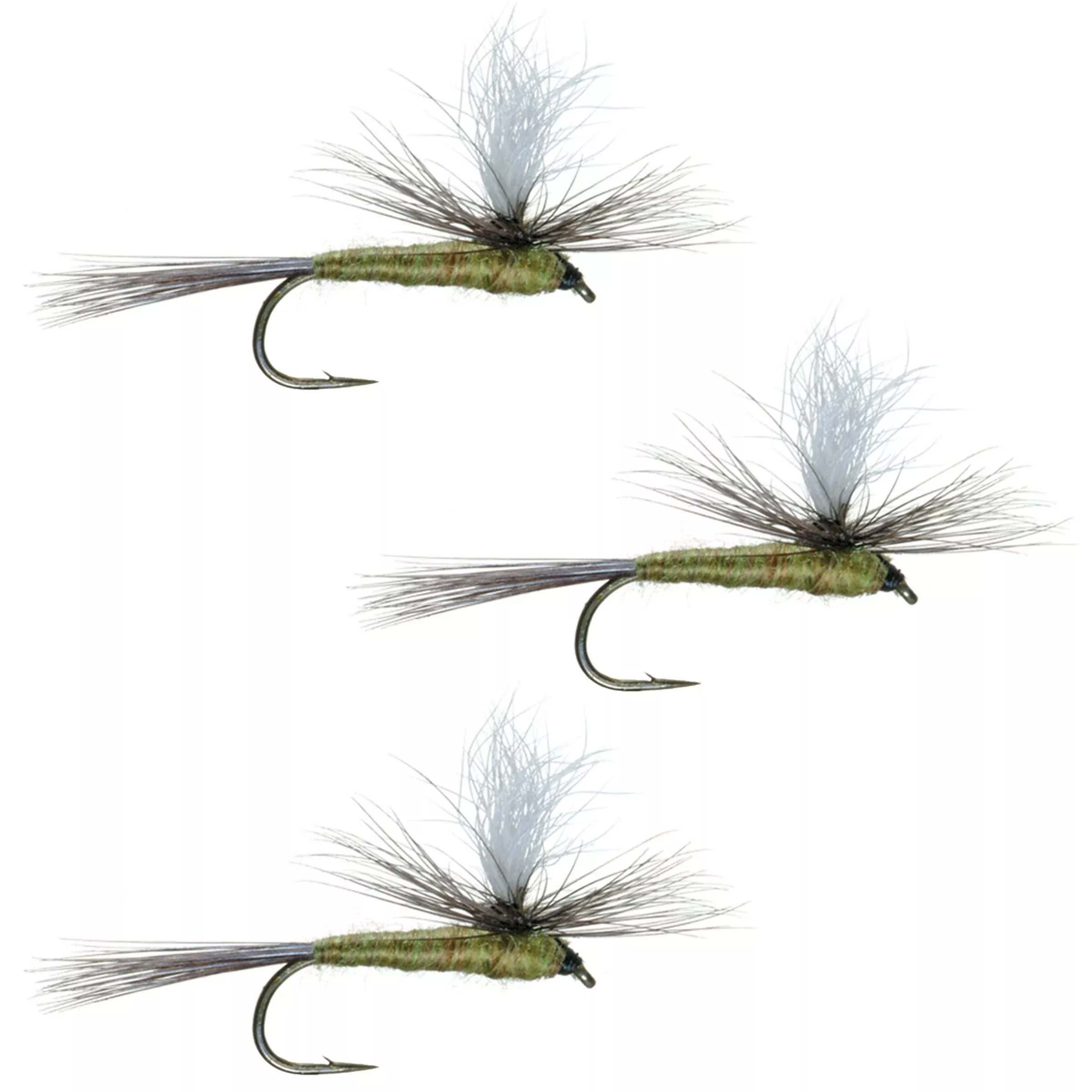 3 Pack Blue Wing Olive BWO Parachute Dry Fly – Hook Size 20