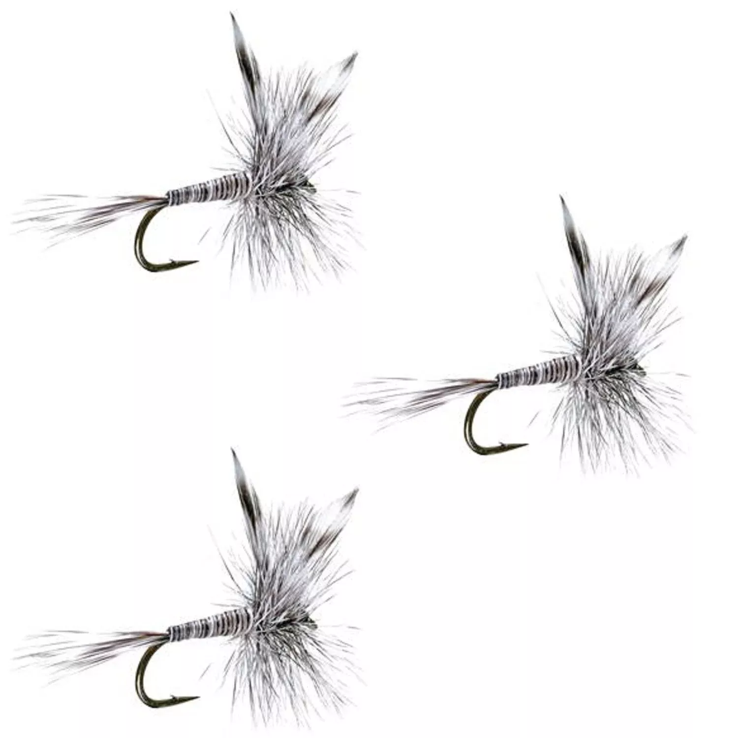 3 Pack Mosquito Classic Trout Dry Fly Fishing Flies – Hook Size 10