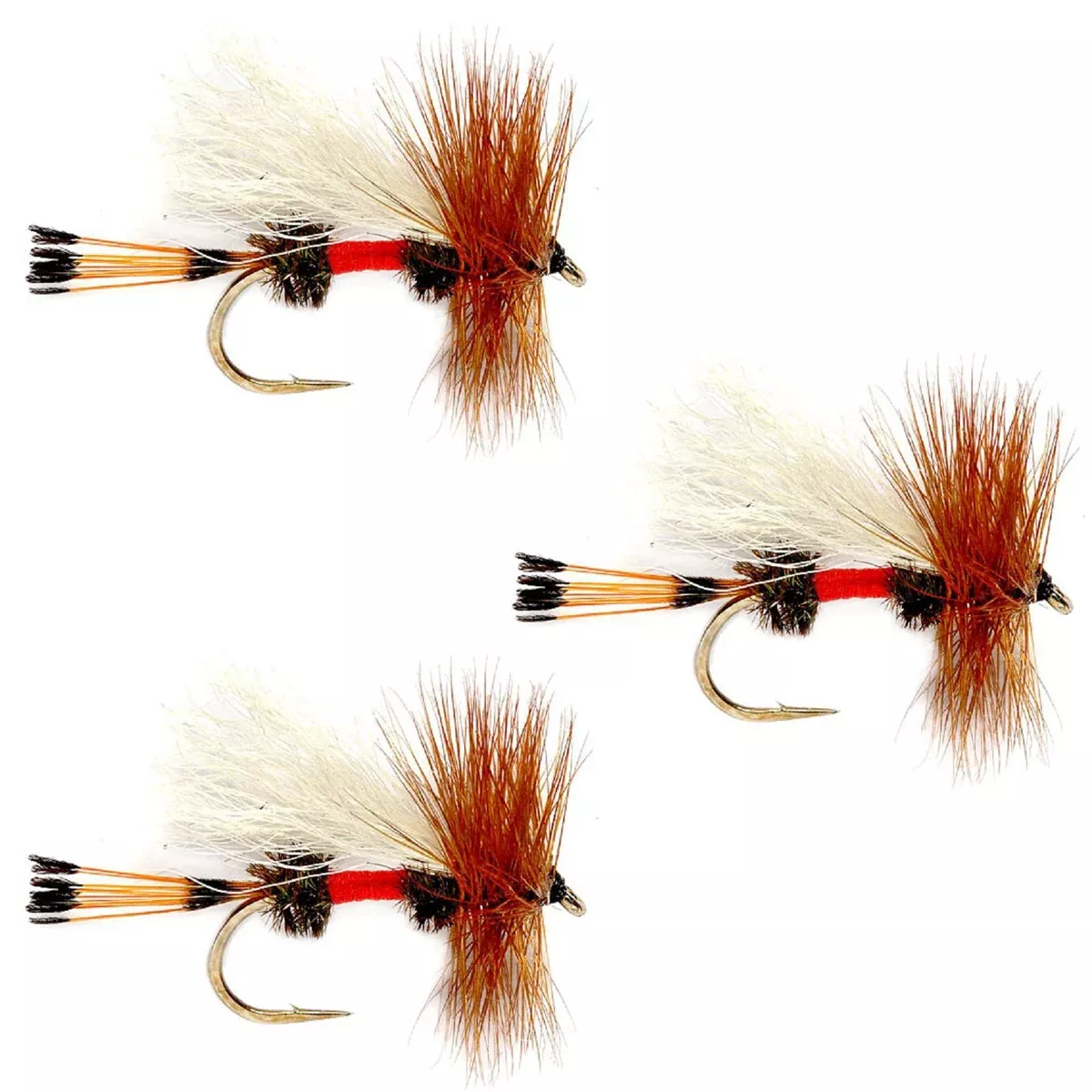 3 Pack Royal Trude Classic Hair Wing Dry Fly – Hook Size 10