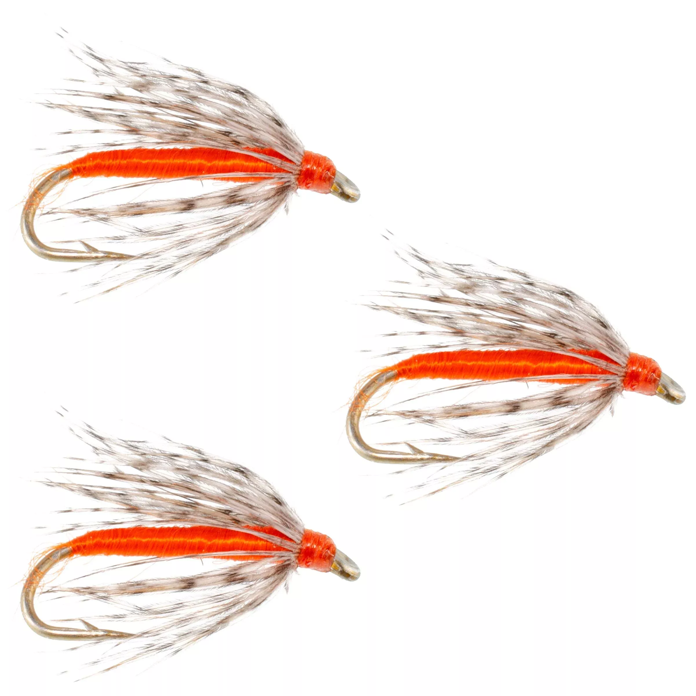 3 Pack Soft Hackle Partridge and Orange Fly Fishing Wet Flies – Hook Size 16