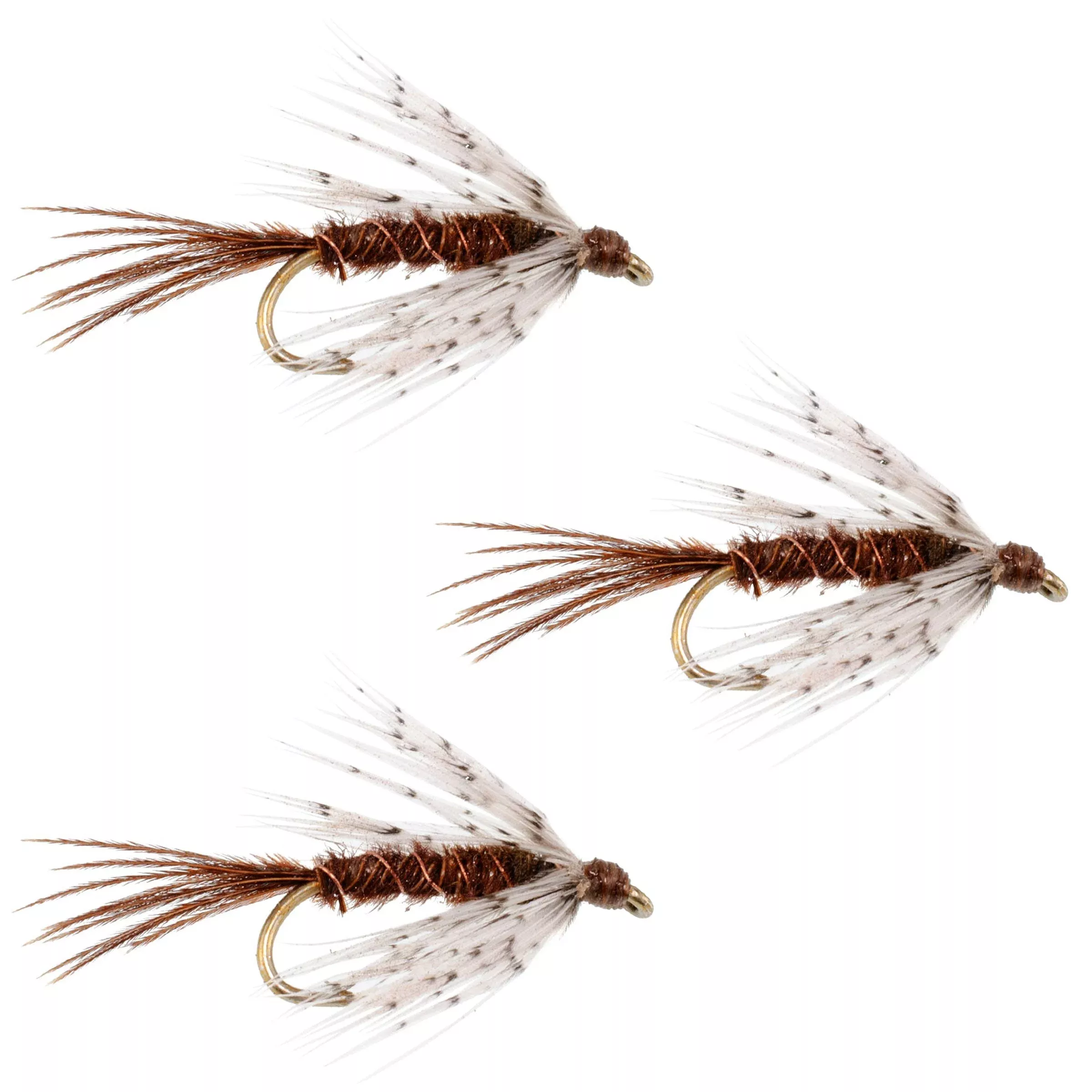 3 Pack Soft Hackle Partridge and Pheasant Tail Fly Fishing Wet Flies – Hook Size 14