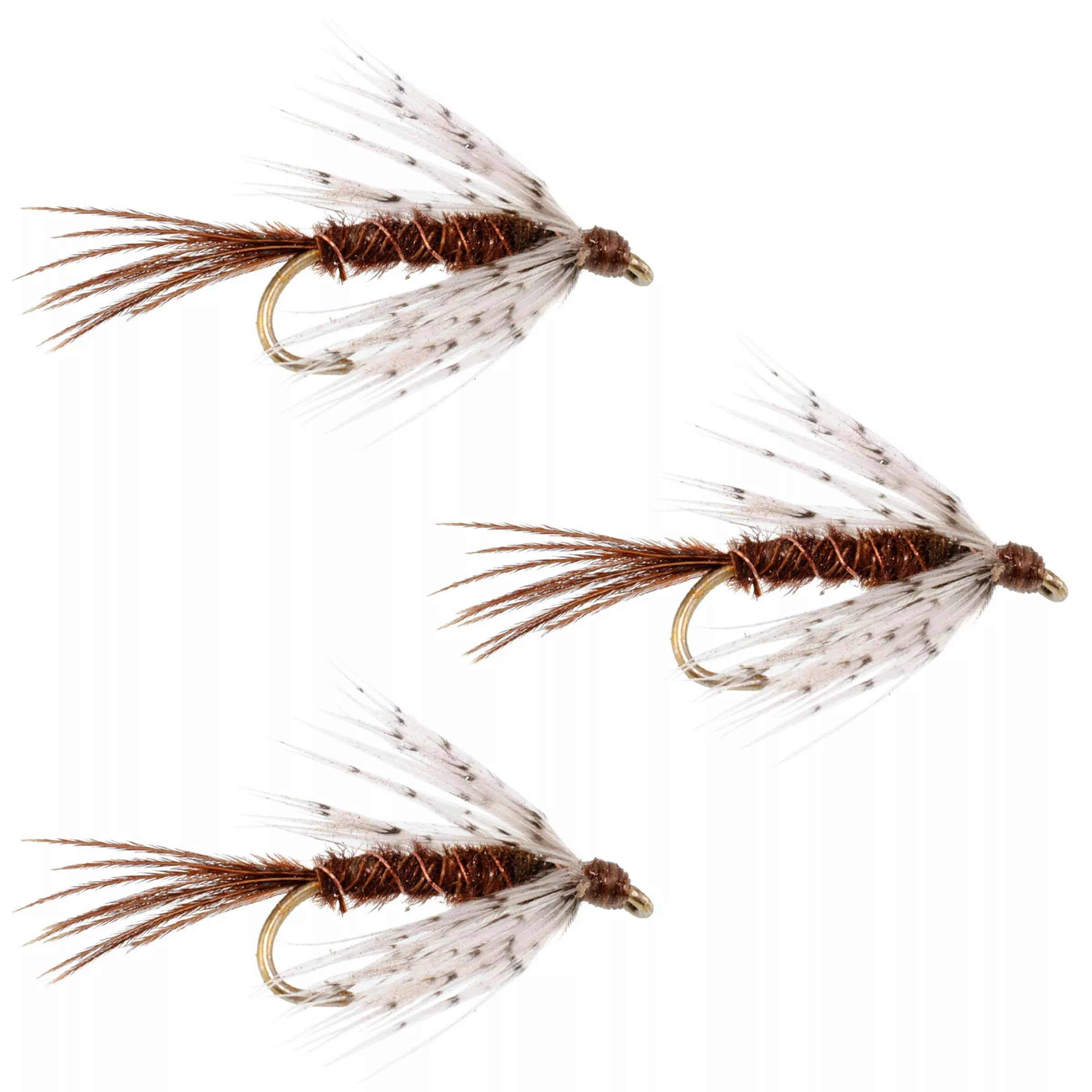 3 Pack Soft Hackle Partridge and Pheasant Tail Fly Fishing Wet Flies – Hook Size 16