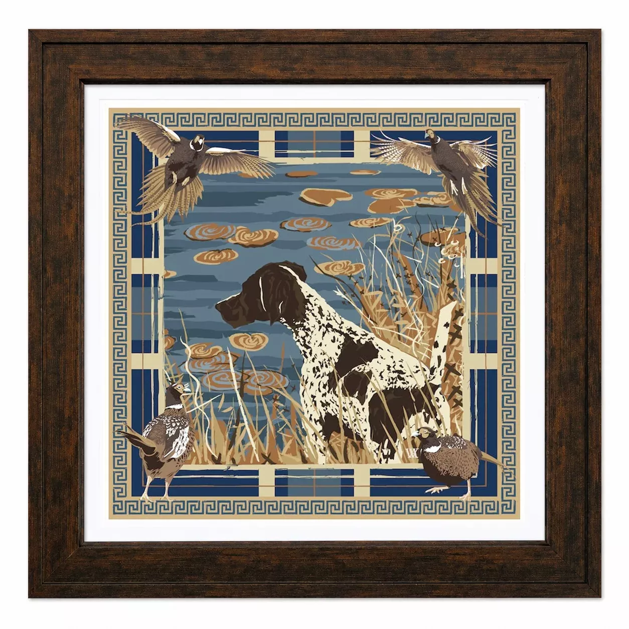30" Framed Paper Scarf Design Artwork