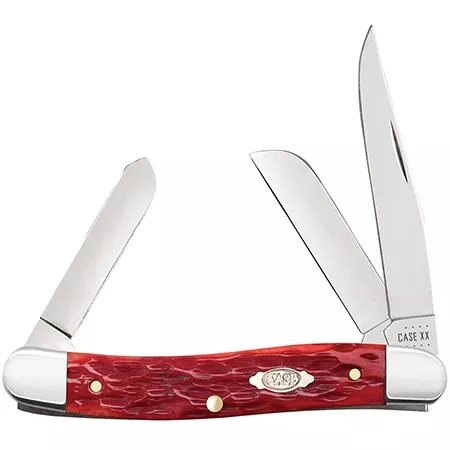 31951 MEDIUM STOCKMAN - DARK RED BONE CS - PEACH SEED JIG
