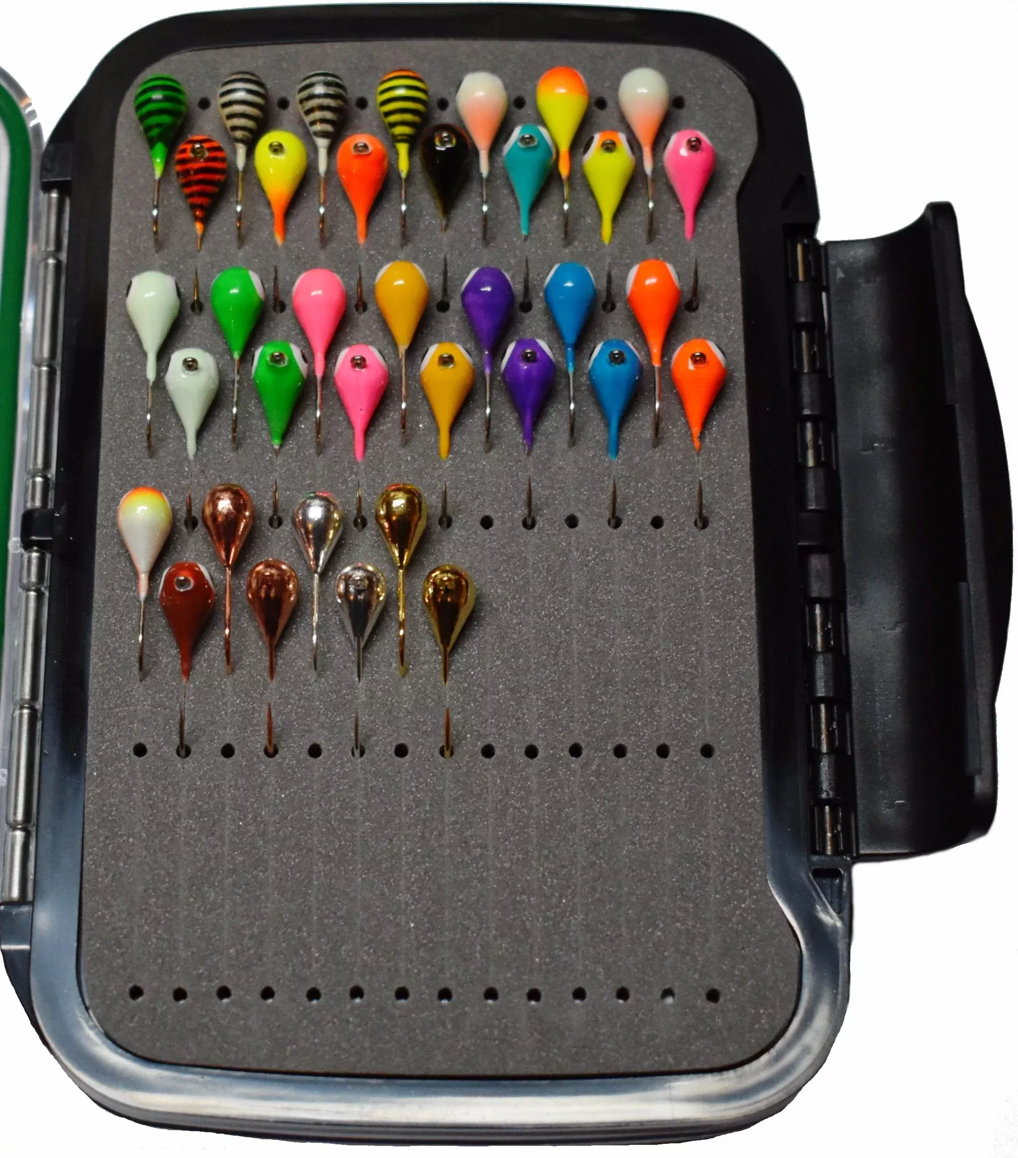 36 PIECE TUNGSTEN JIG SET (6mm – #8 Hook) WITH LARGE PREMIUM BOX