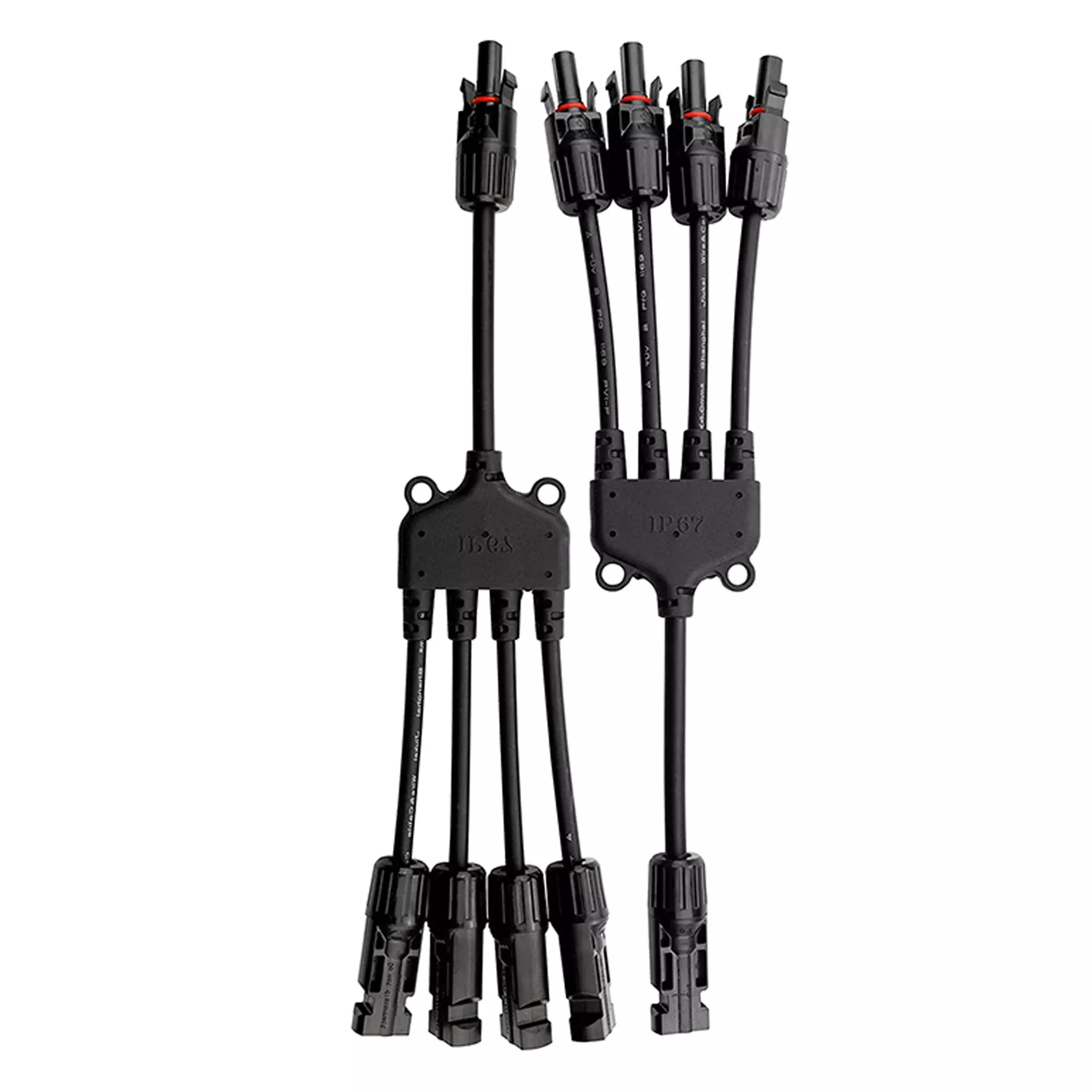 4 to 1 Solar Branch Connectors MMMMF+FFFFM Pair