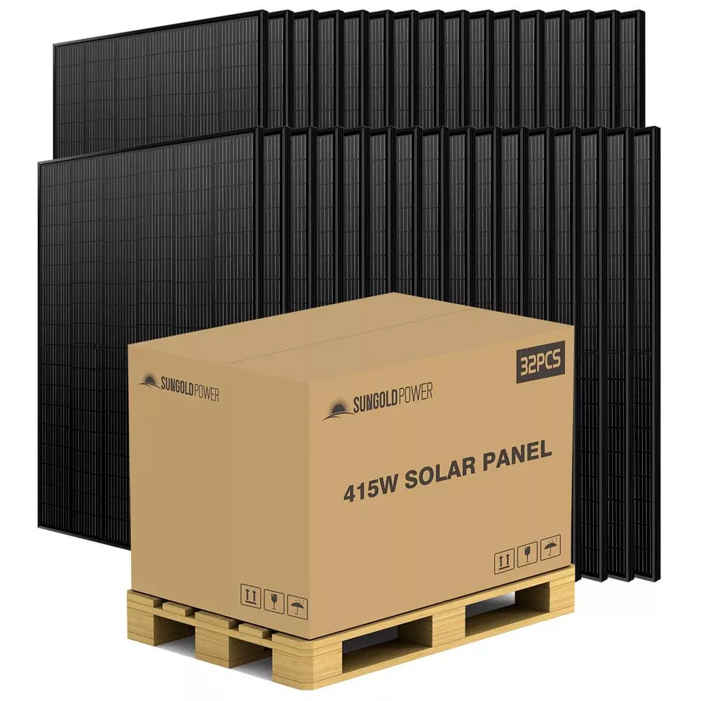 415W MONO BLACK PERC SOLAR PANEL FULL PALLET (32 PANELS) UL 61730 CEC Listed
