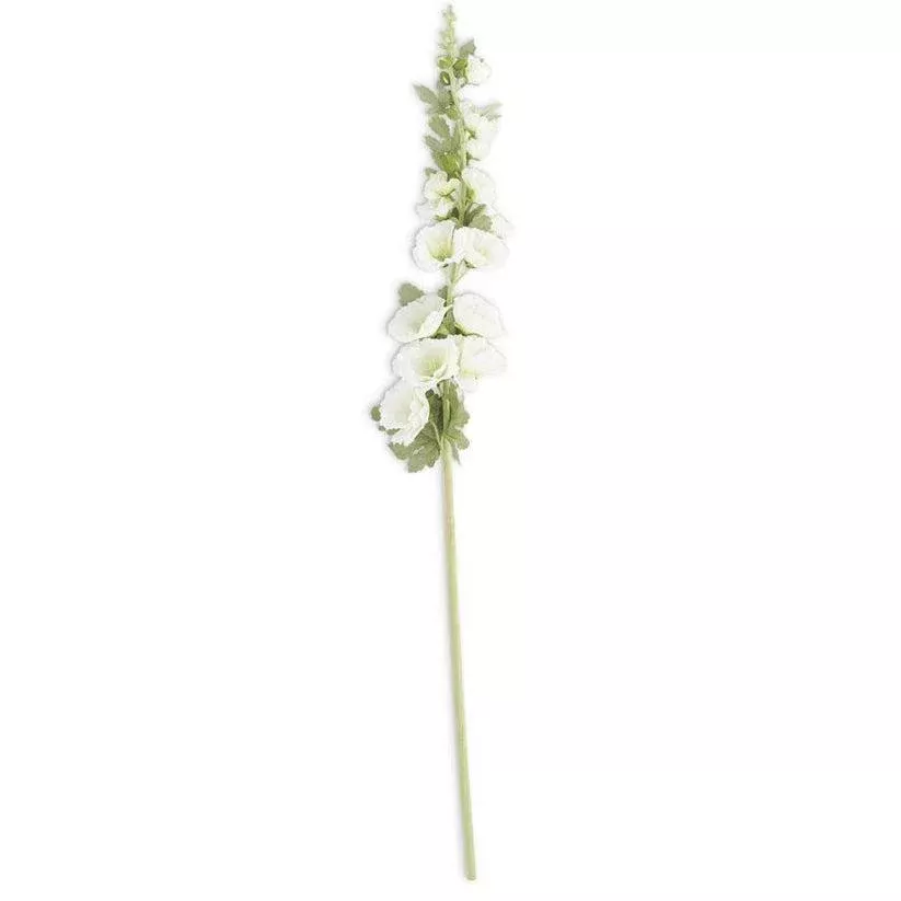 43" White Hollyhock Stem