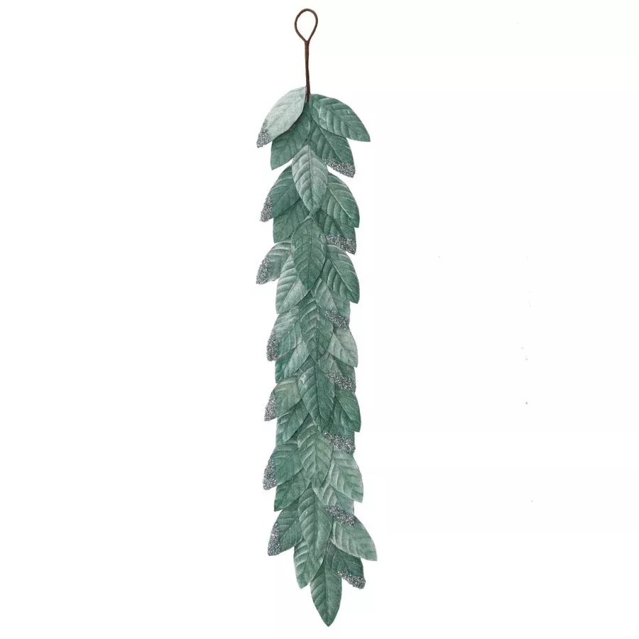 47" Leaf Garland with Glitter