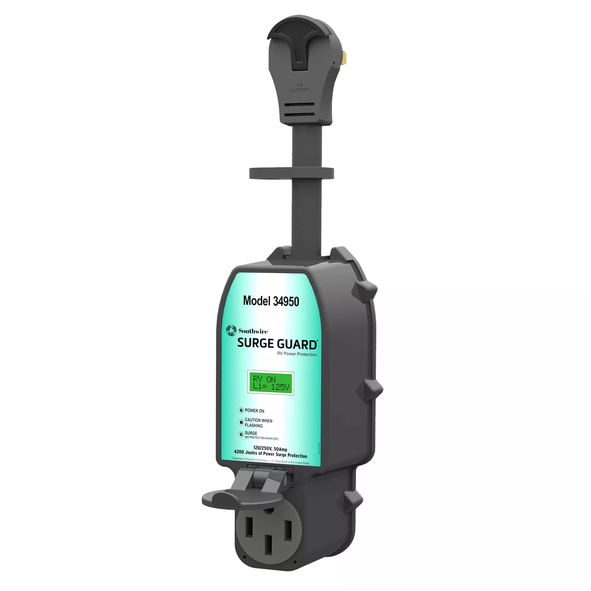 50-Amp Portable Surge Guard with LCD Display
