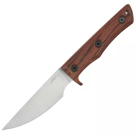 66661 BLACK RUST SMOOTH HARDWOOD GRAIN FIXED BLADE HUNTER