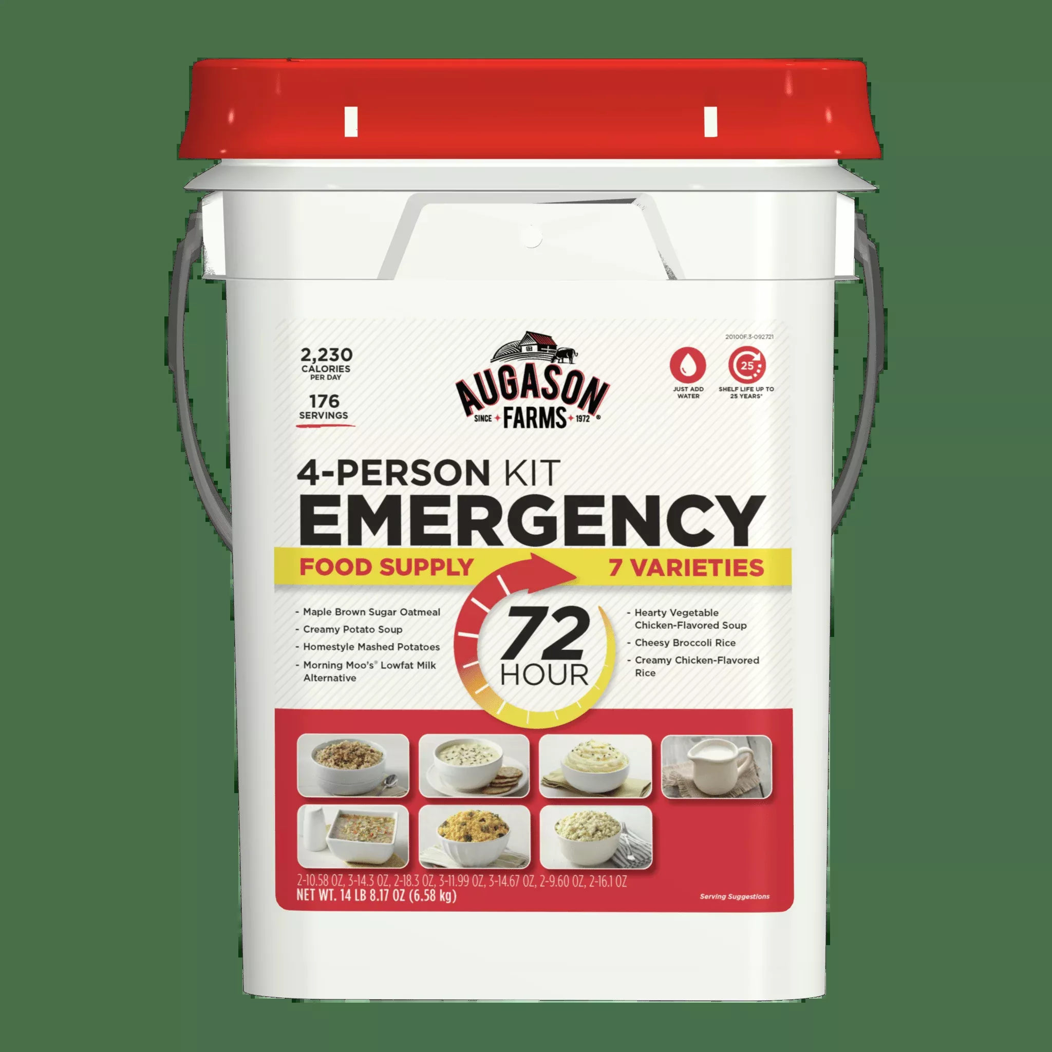72-Hour 4-Person Emergency Food Supply Kit, 176 Servings (SC)