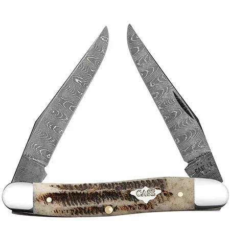 77463 MUSKRAT - VINTAGE BONE - DAMASCUS BLADES