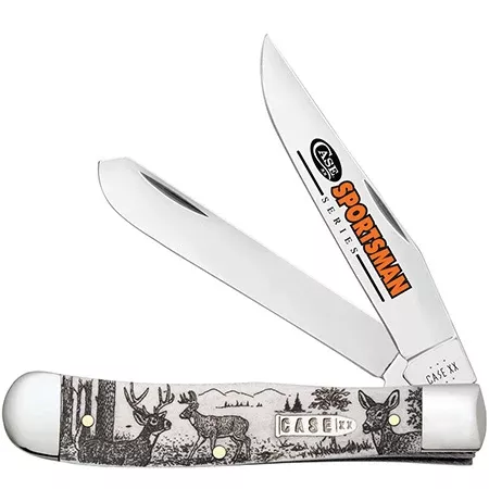 81220 DEER - EMBELLISHED SMOOTH NATURAL BONE TRAPPER - CLOSEOUT - ONLY 1 LEFT!