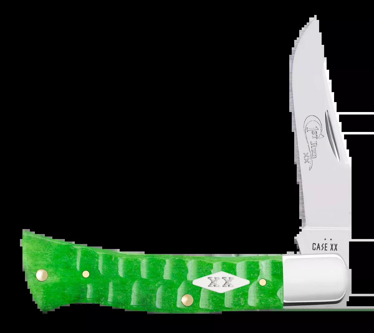 81445 1st Run Gator Jig Bright Green Bone - Case Axe Handle