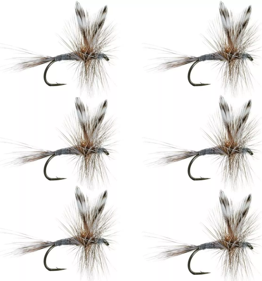 Adams Classic Dry Fly – 6 Flies – Hook Size 14