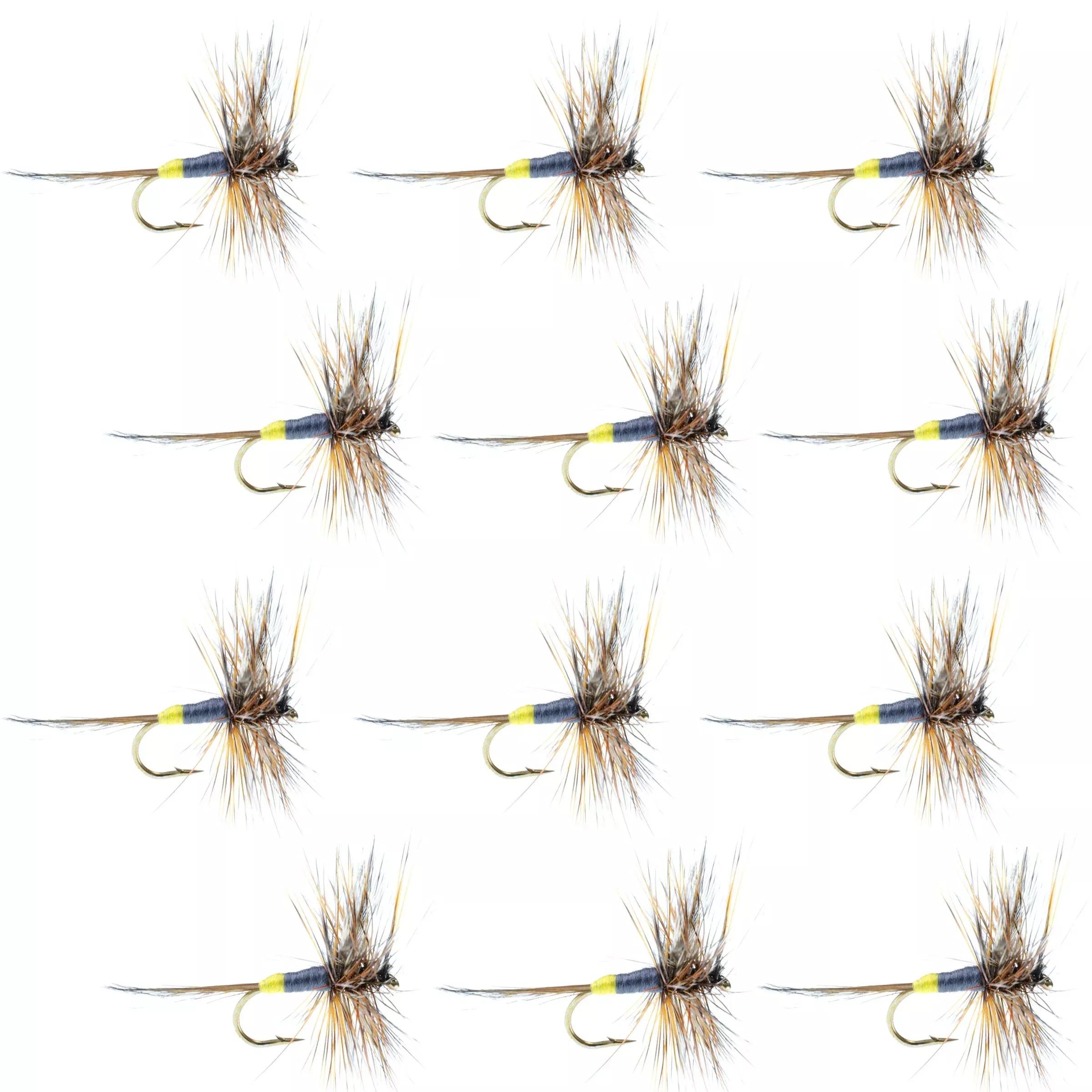 Adams Female Classic Dry Fly – 1 Dozen Flies – Hook Size 12