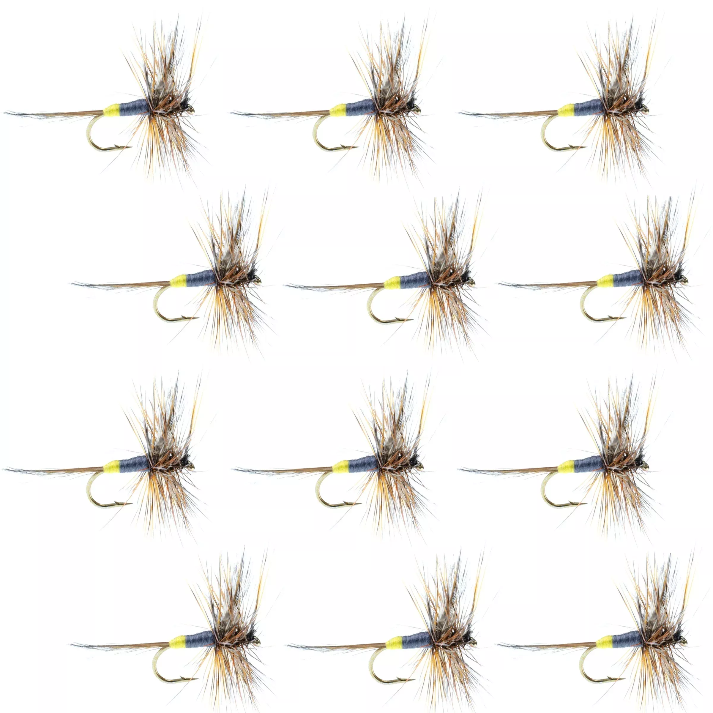 Adams Female Classic Dry Fly – 1 Dozen Flies – Hook Size 14
