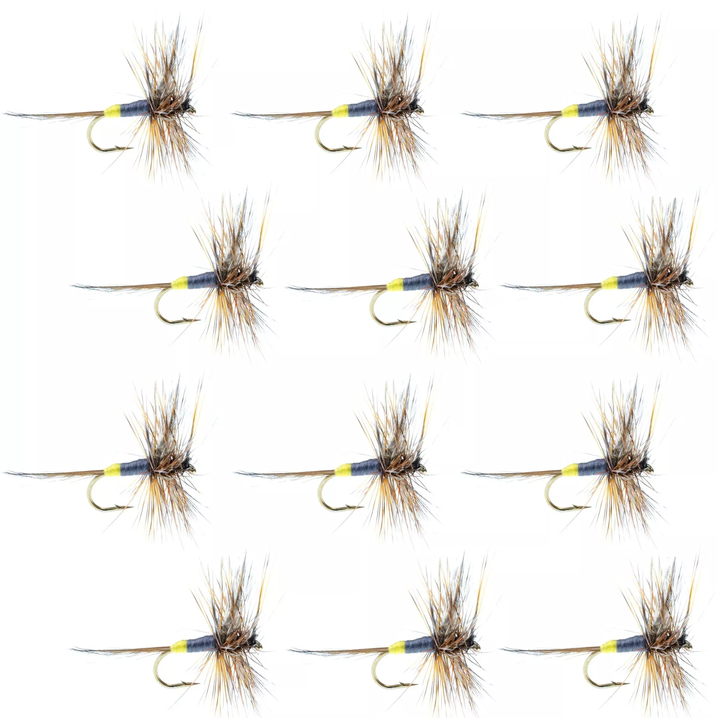 Adams Female Classic Dry Fly – 1 Dozen Flies – Hook Size 16
