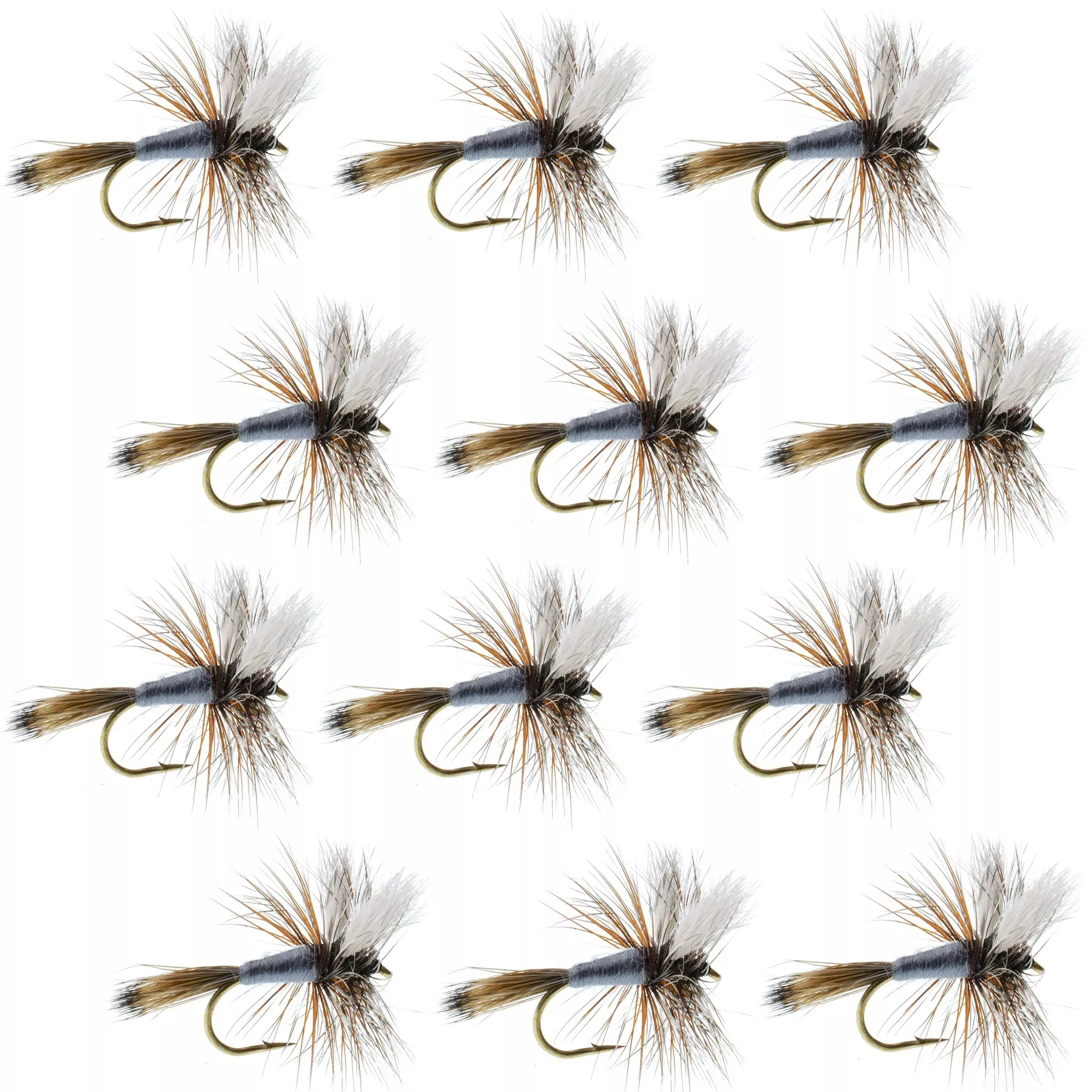 Adams Wulff Classic Dry Fly 1 Dozen FliesHook Size 12