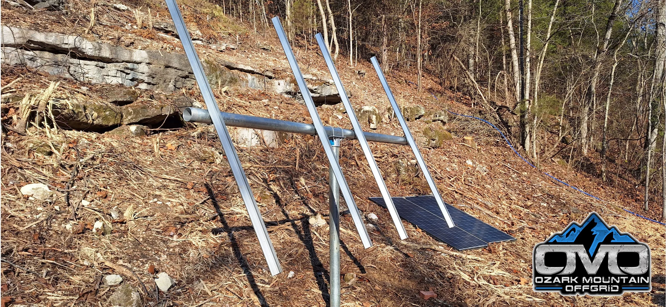 Adjustable Solar Panel 3″ Pole Mount – 4x Solar Panels (Without Modules)