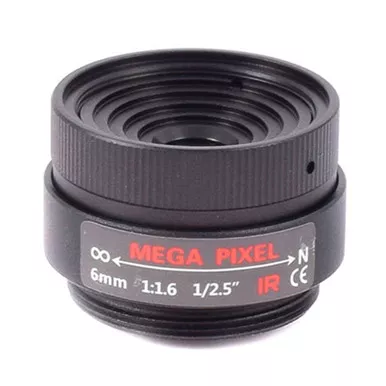 AIDA 6mm Fixed Focal Mega-Pixel CS Mount Lens (CS-6.0F)