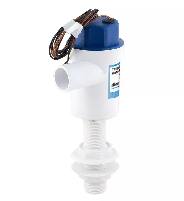Albin Pump Cartridge Aerator Pump - 1100 GPH - 12V - Straight - 01-05-081