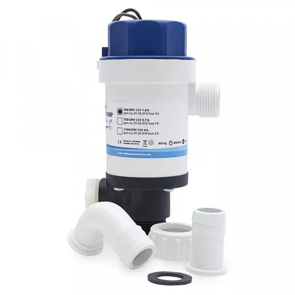 Albin Pump Twinport Aerator Pump - 750 GPH - 12V - 01-05-075