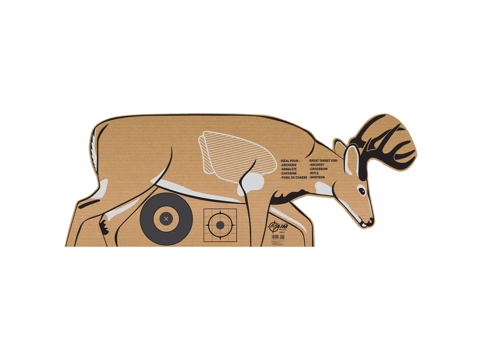 Allen EZ Aim Cardboard Deer Shooting Target, Tan
