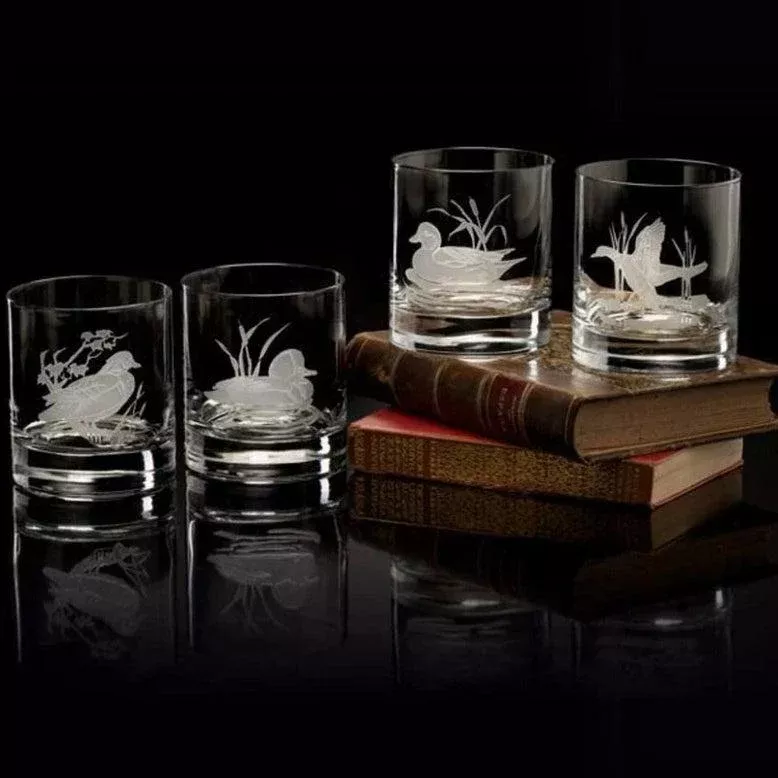 American Ducks Rock Old Fashioned Glass Set