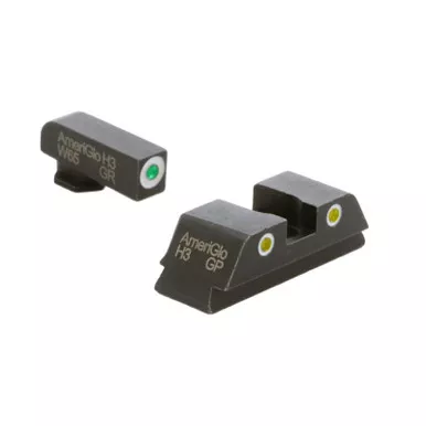 AMERIGLO For Glock Classic 3 Dot Green Front and Yellow Rear Sights (GL-115)