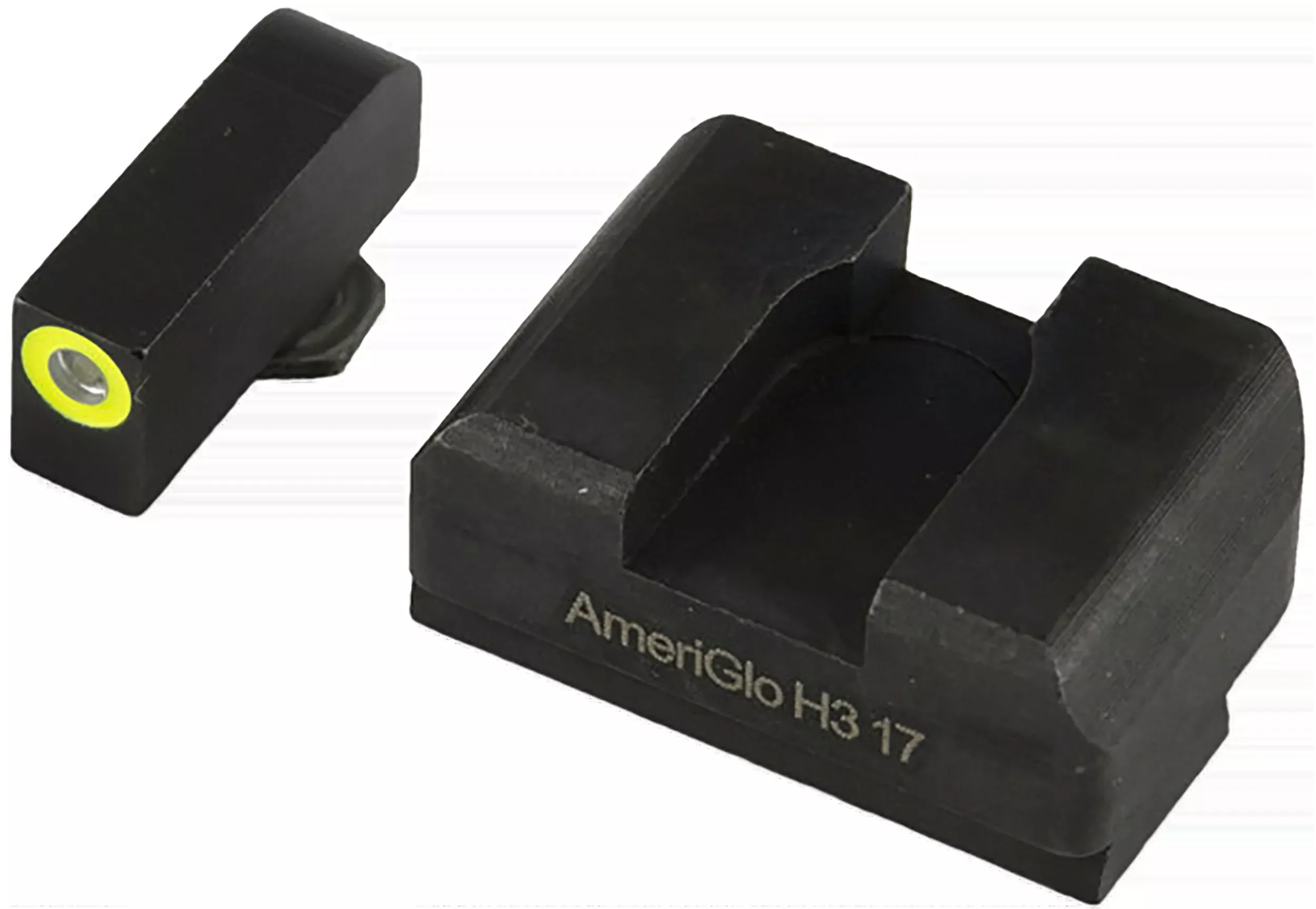 AmeriGlo Optic Compatible XL Tall Glock Sight Set, Tritium LumiGreen Front, Black Rear, GL611