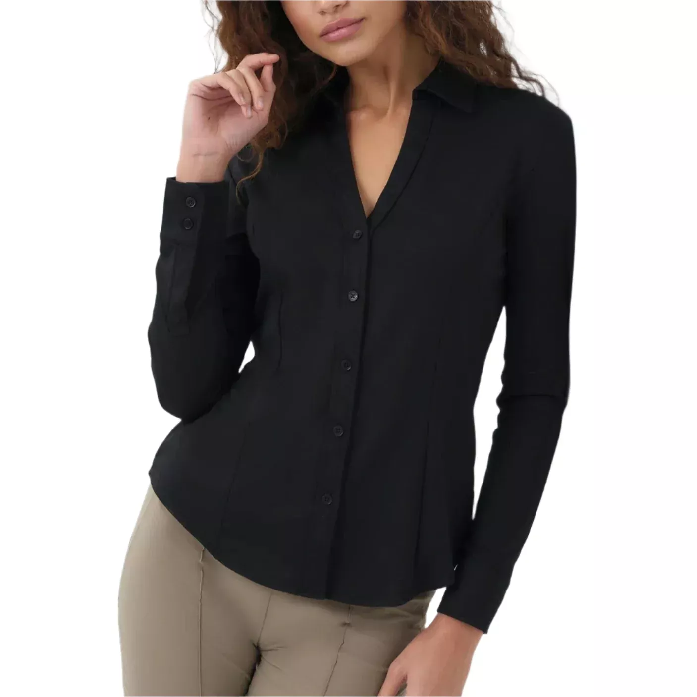 Anatomie Nikki Long Sleeve Pique Shirt