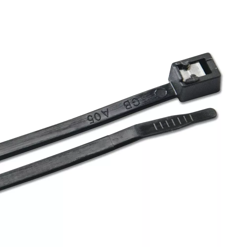 Ancor 11″ UV Black Self Cutting Cable Zip Ties – 50-Pack