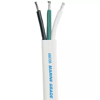 Ancor White 10/3 AWG Flat Triplex Cable 300-Foot