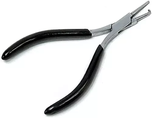 Anglers' Choice Mini Split Ring Stainless Steel Plier Black/Silver 5in