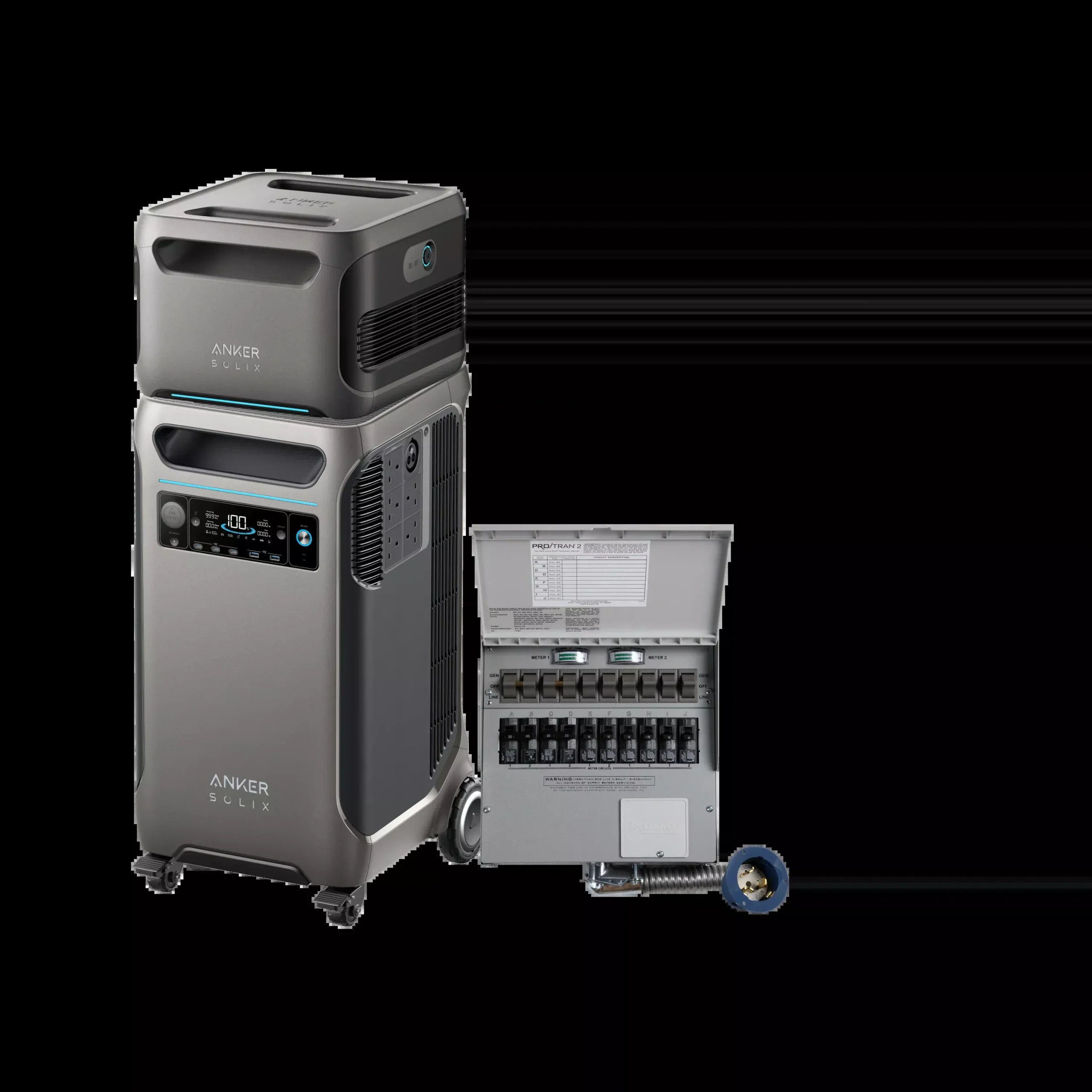 Anker SOLIX F3800 + Expansion Battery + Home Backup Kit (Transfer switch)