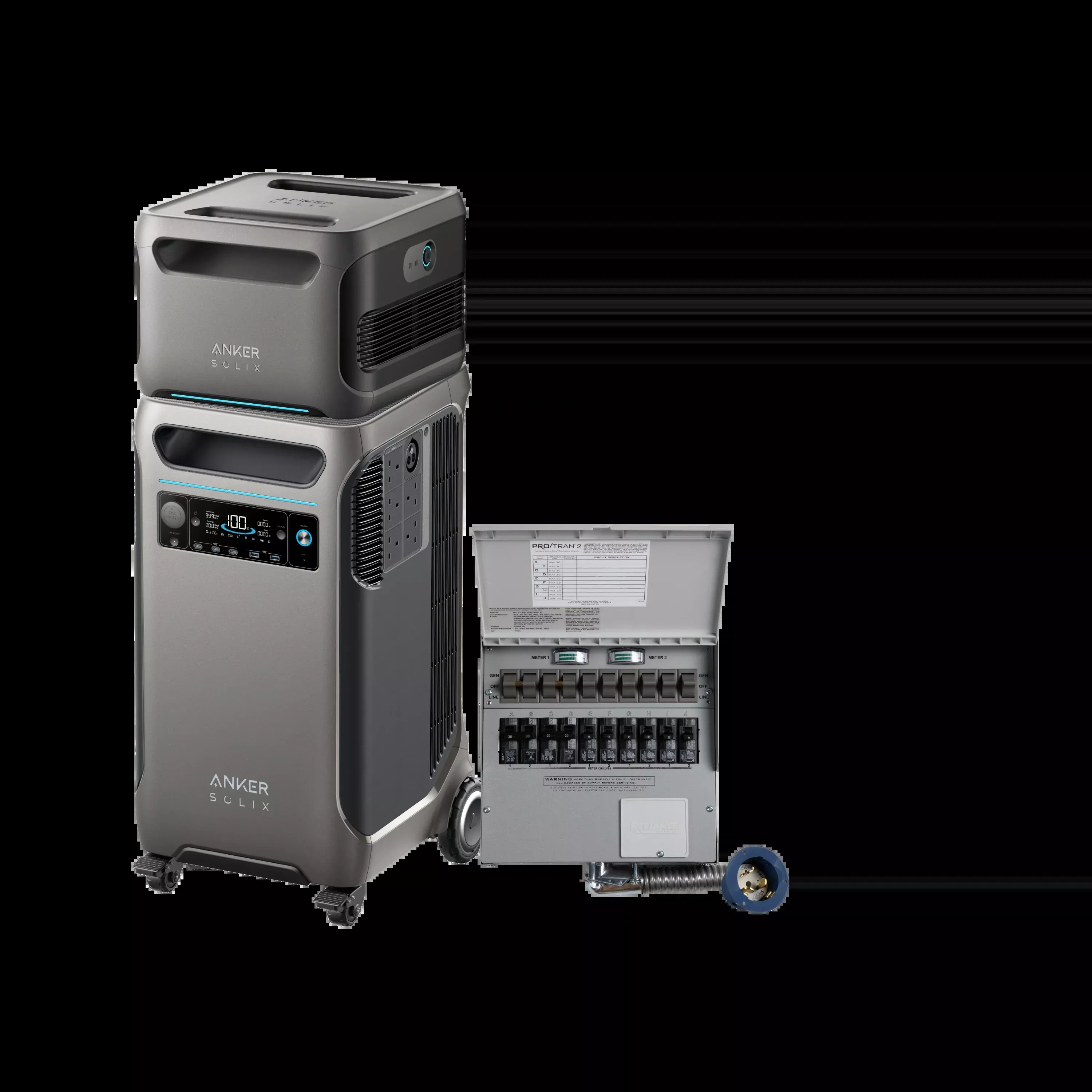 Anker SOLIX F3800 + Expansion Battery + Home Backup Kit (Transfer switch)